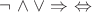 ${\neg}\;{\wedge}\;{\vee}\;{\Rightarrow}\;{\Leftrightarrow}$