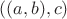 $((a,b),c)$