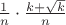 $\frac{1}{n}\cdot\frac{k+\sqrt{k}}{n}$