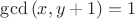 $\gcd{(x,y+1)}=1$