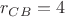 $r_{CB}=4$