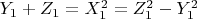 $Y_1+Z_1=X_1^2=Z_1^2-Y_1^2$