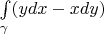 $\int\limits_\gamma(ydx-xdy)$