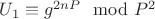 $U_1\equiv g^ {2nP}\mod P^2$