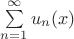 $\sum\limits_{n=1}^{\infty}{u_n(x)}$