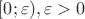 $[0; \varepsilon), \varepsilon > 0$