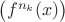 $\bigl(f^{n_k}(x)\bigr)$