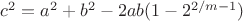 $c^2=a^2+b^2-2ab(1-2^{2/m-1})$