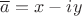 $\overline{a}=x-iy$