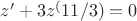 $z'+3z^(11/3) =0 $