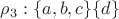 $\rho_3: \{a,b,c\} \{d\}$