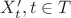 ${X'_t, t \in T} $