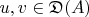 $u,v\in \mathfrak{D}(A)$