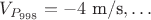 $V_{P_{998}}=-4 \text { m/s},…$ $V_{P_{998}}=-4 \text { m/s},…$