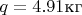 $q=4.91 \text{кг}$