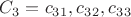 $C_3={c_3_1, c_3_2, c_3_3}$