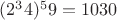 $(2^34) ^59 = 1030$