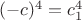 $(-c)^4=c_1^4$