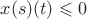 $x(s)(t)\leqslant 0$ $x(s)(t)\leqslant 0$
