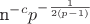 n^{-c}p^{-\frac{1}{2(p-1)}}