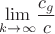 $\underset{k\to\infty}\lim\dfrac{c_g}c$