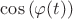 $ \cos{(\varphi(t))}$ $ \cos{(\varphi(t))}$