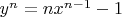 $y^n=nx^{n-1}-1$
