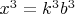 $x^3 = k^3 b^3$
