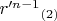 $r'^{n-1}$$_{(2)}$