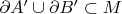 $\partial A' \cup \partial B' \subset M$