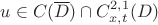 $u\in C(\overline{D})\cap C^{2,1}_{x,t}(D)$