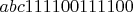 $abc111100111100$