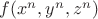 $f(x^n, y^n, z^n)$