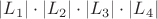 $ |L_1| \cdot |L_2| \cdot |L_3| \cdot |L_4|$