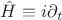 $\hat{H}\equiv i\partial_t$