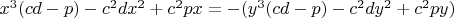 $x^3(cd-p)-c^2dx^2+c^2px=-(y^3(cd-p)-c^2dy^2+c^2py)$