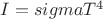 $Iачт=sigmaT^4$