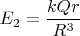 $E_2=\dfrac{{k}{Q}{r}}{R^3}$