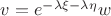 $v=e^{-\lambda \xi-\lambda \eta}w$