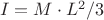 $I_{стержня}=M\cdot L^2/3$