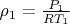 $ \rho_1 = \frac {P_1} {RT_1}  $