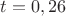 $ t=0,26с $