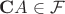 ${\operatorname{\mathbf C}}A\in\mathcal F$