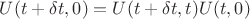$U(t+\delta t,0)=U(t+\delta t,t) U(t,0)$