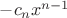 $-c_nx^{n-1}$