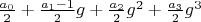 $\frac{a_0}{2}+\frac{a_1-1}{2} g+\frac{a_2}{2} g^2+\frac{a_3}{2} g^3$