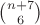 $\binom{n+7}{6}$
