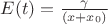$E(t)=\frac{\gamma}{(x+x_0)}$