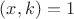 $(x,k)=1$