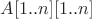 $A[1..n][1..n]$